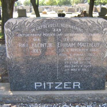 PITZER Ephraim Mattheus 1883-1957 &amp; ?
