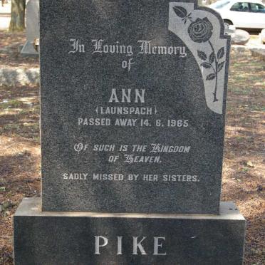 PIKE Ann nee LAUNSPACH -1965