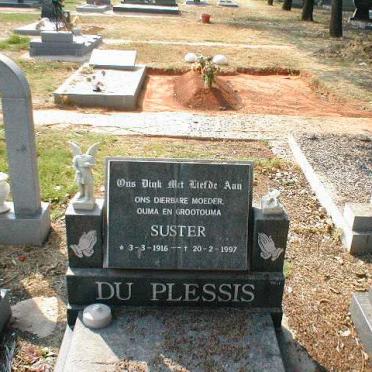 PLESSIS Suster, du 1916-1997