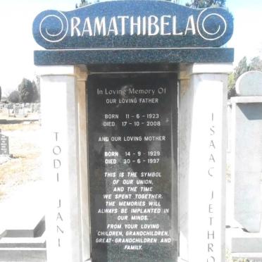 RAMATHIBELA Isaac Jethro 1923-2008 &amp; Todi Jani 1929-1997
