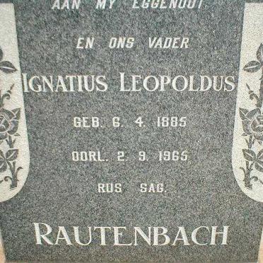 RAUTENBACH Ignatius Leopoldus 1885-1965