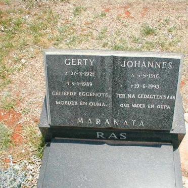 RAS Johannes 1916-1993 &amp; Gerty 1921-1989