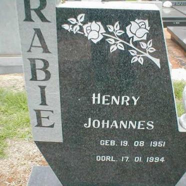 RABIE Henry Johannes 1951-1994