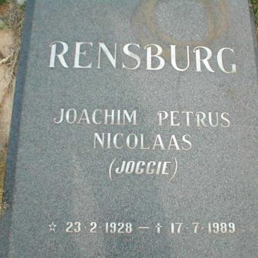 RENSBURG Joachim Petrus Nicolaas 1928-1989