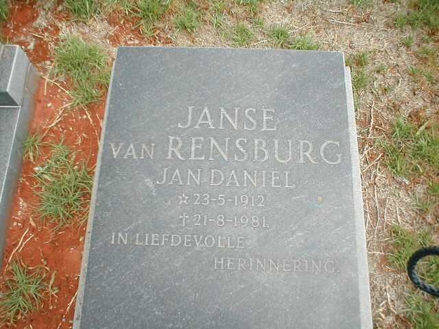 RENSBURG Jan Daniel, Janse van 1912-1981
