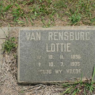 RENSBURG Lottie, van 1886-1975