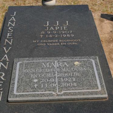 RENSBURG J.J.J., Jansen van 1907-1989 &amp; Mara 1927-2004