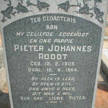 ROODT Pieter Johannes 1909-1954