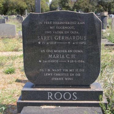 ROOS Sarel Gerhardus 1897-1979 &amp; Maria C.H. 1905-1984