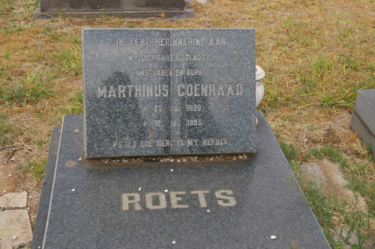 ROETS Marthinus Coenraad 1920-1995
