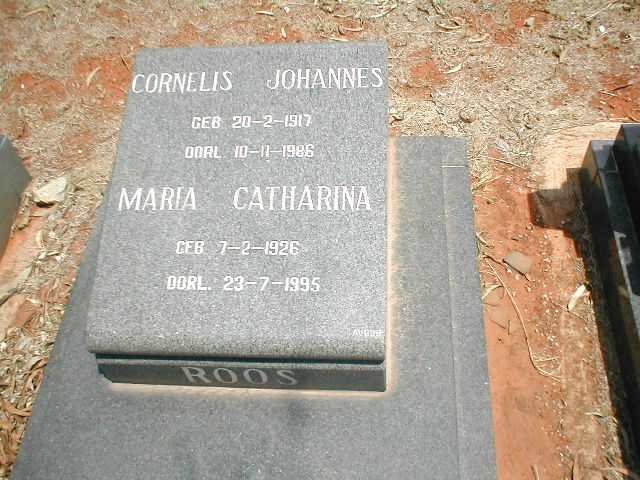 ROOS Cornelis Johannes 1917-1986 &amp; Maria Catharina 1926-1995