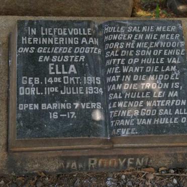 ROOYEN Ella, van 1915-1934