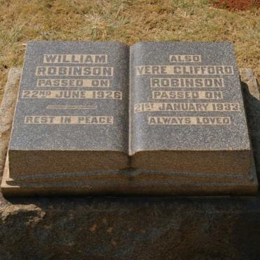 ROBINSON William -1926 :: ROBINSON Vere Clifford -1933