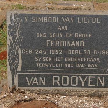 ROOYEN Ferdinand, van 1952-1964