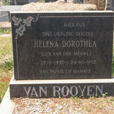 ROOYEN Helena Dorothea, van nee VAN DER MERWE 1932-1952