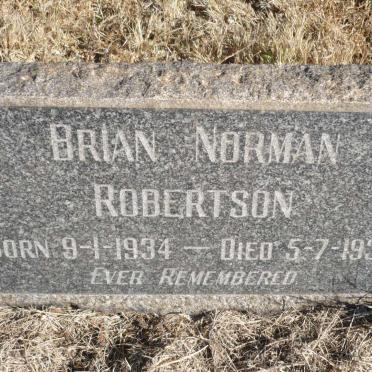 ROBERTSON Brian Norman 1934-1935