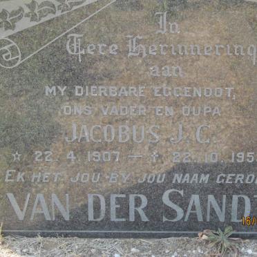 SANDT Jacobus J.C., van der 1907-1953