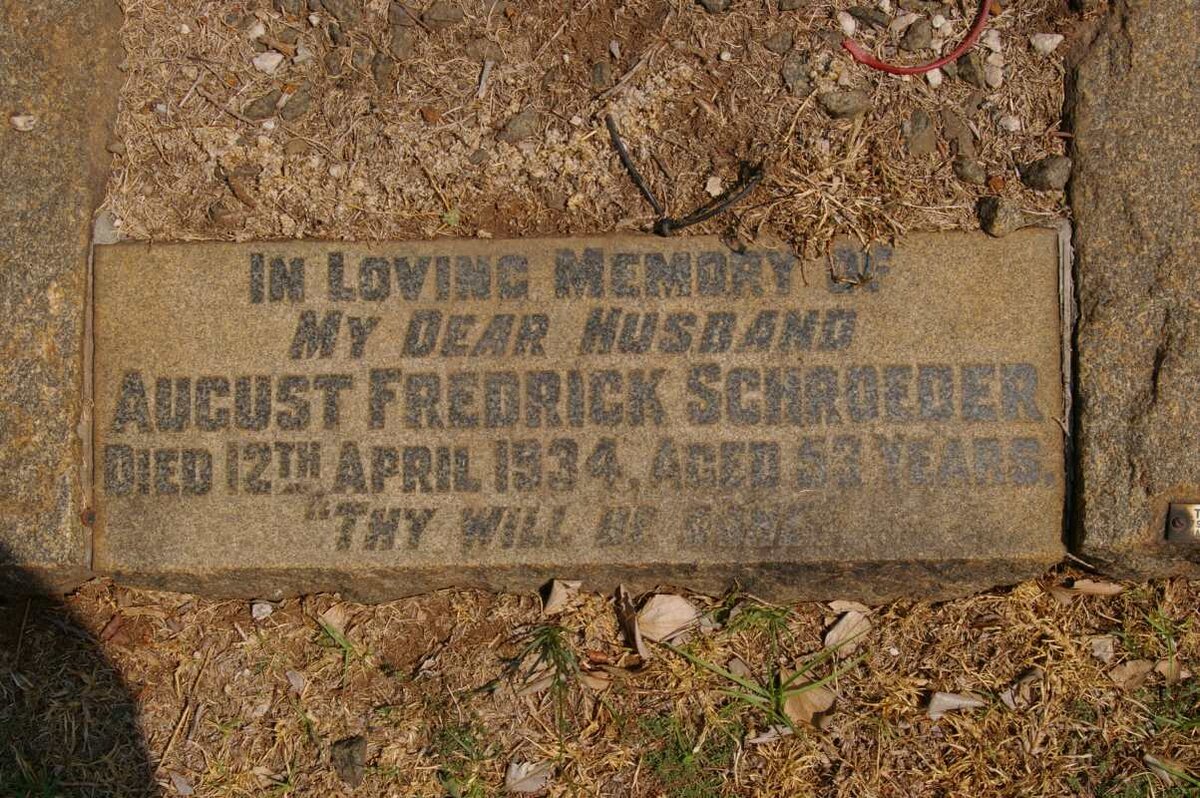 SCHROEDER August Fredrick -1934