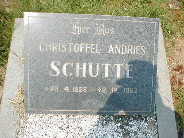 SCHUTTE Christoffel Andries 1923-1983