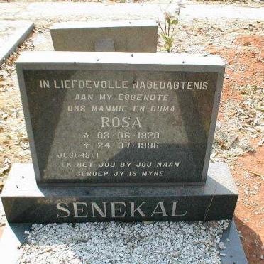 SENEKAL Rosa 1920-1996