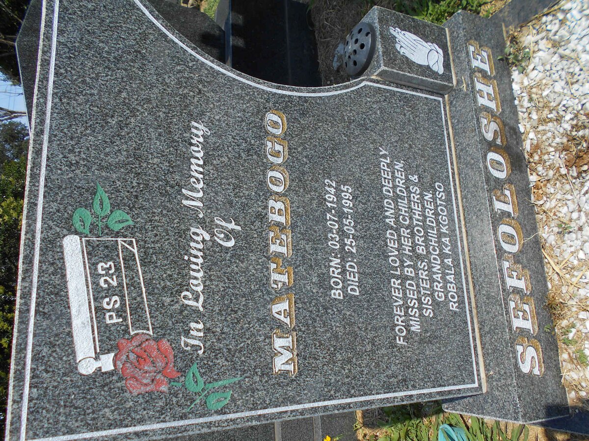 SEFOLOSHE Matebogo 1942-1995