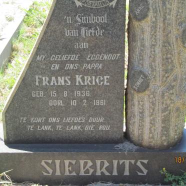 SIEBRITS Frans Krige 1936-1961