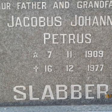 SLABBERT Jacobus Johannes Petrus 1909-1977
