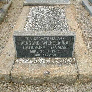 SNYMAN Rensche Wilhelmina Catharina -1965