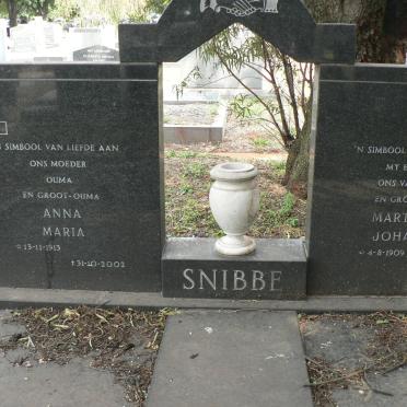SNIBBE Marthinus Johannes 1909-1982 &amp; Anna Maria 1913-2002 : SNIBBE George William 1951-2007