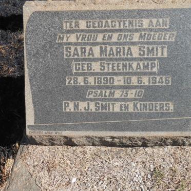 SMIT Sara Maria nee STEENKAMP 1890-1946