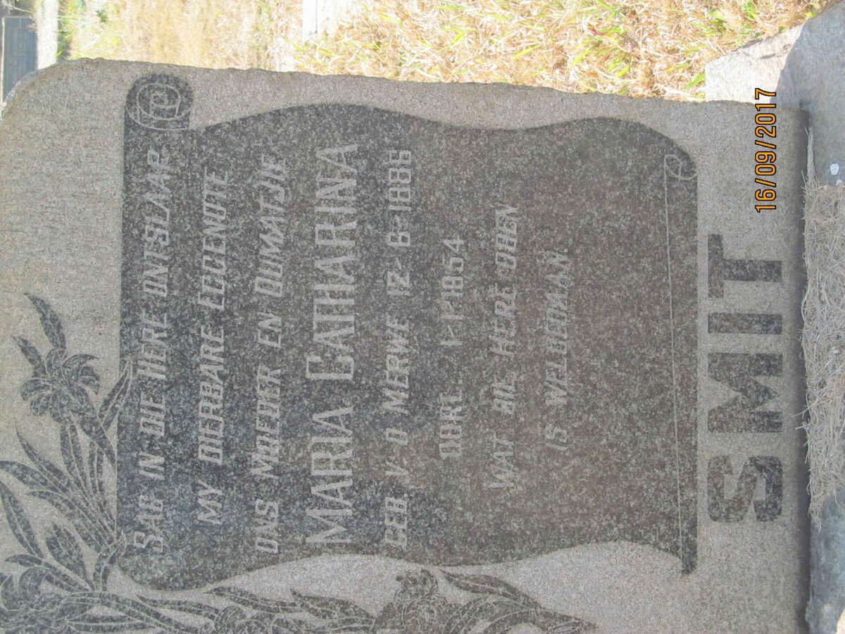SMIT Maria Catharina nee V.D. MERWE 1886-1954