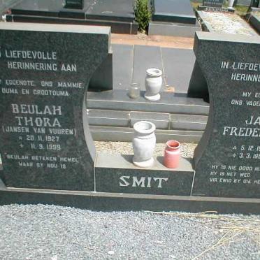 SMIT Jan Frederick 1922-1980 &amp; Beulah Thora JANSEN VAN VUUREN 1927-1999
