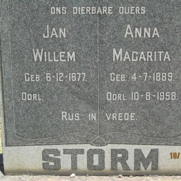 STORM Jan Willem 1877-  &amp; Anna Magarita 1889-1958