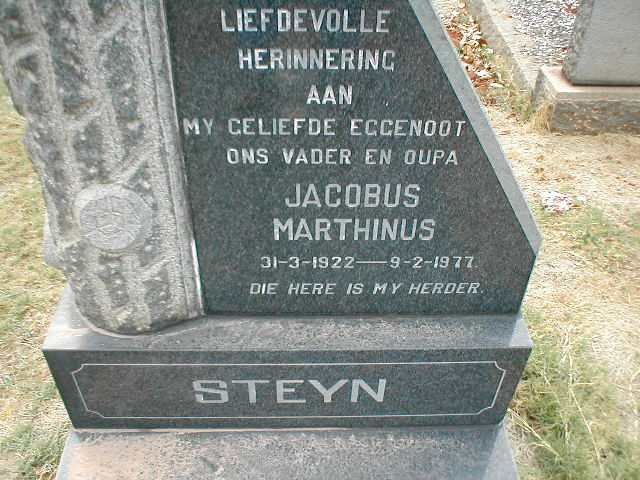 STEYN Jacobus Marthinus 1922-1977