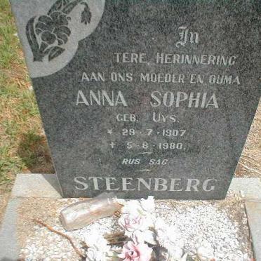 STEENBERG Anna Sophia nee UYS 1907-1980
