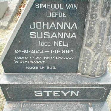 STEYN Johanna Susanna nee NEL 1923-1964