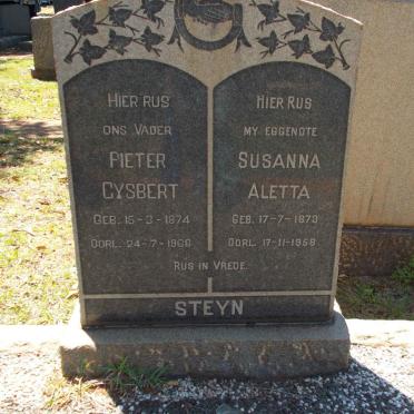 STEYN Pieter Gysbert 1874-1966 &amp; Susanna Aletta 1873-1958