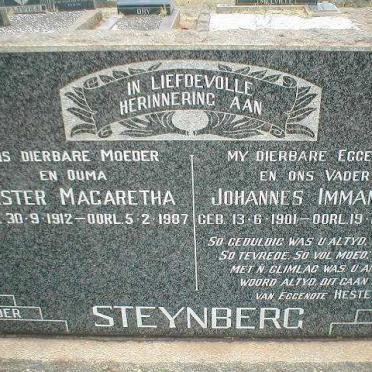 STEYNBERG Johannes Immanuel 1901-1964 &amp; Hester Margaretha 1912-1987
