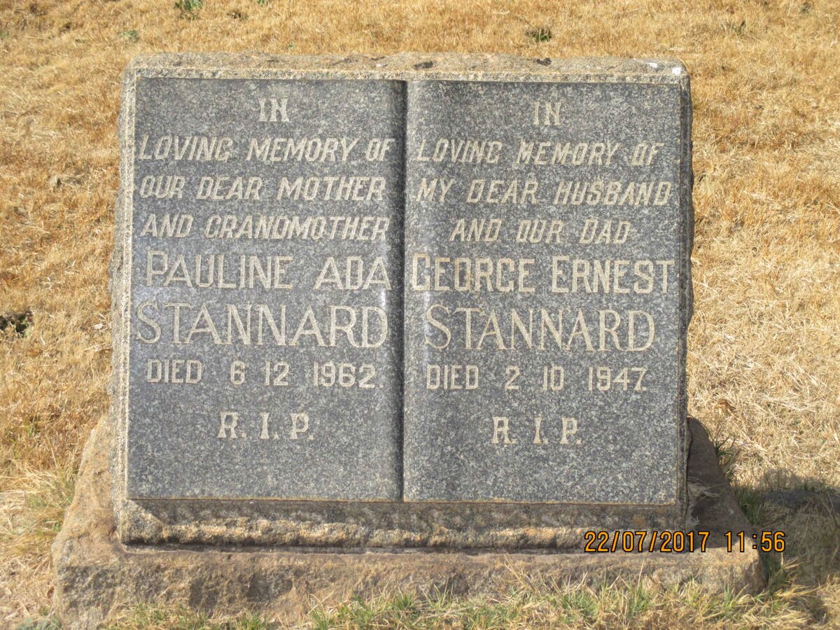 STANNARD George Ernest -1947 &amp; Pauline Ada -1962
