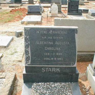 STARK Albertina Augusta Carolina 1899-1967