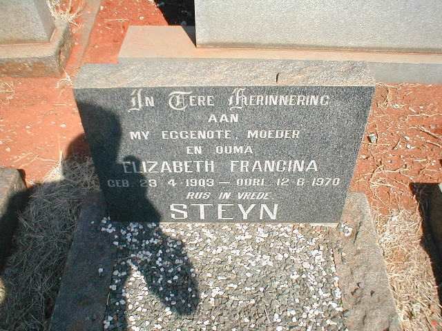 STEYN Elizabeth Francina  1903-1970