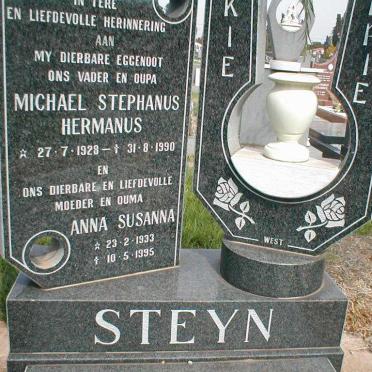 STEYN Michael Stephanus Hermanus 1928-1990 &amp; Anna Susanna 1933-1995