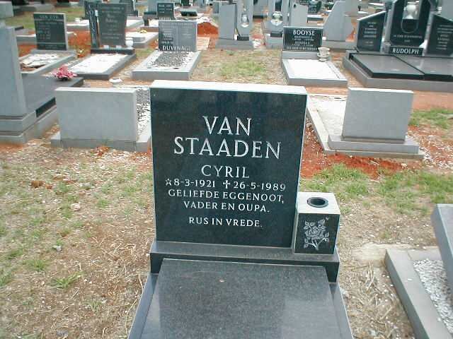 STAADEN Cyril, van 1921-1989