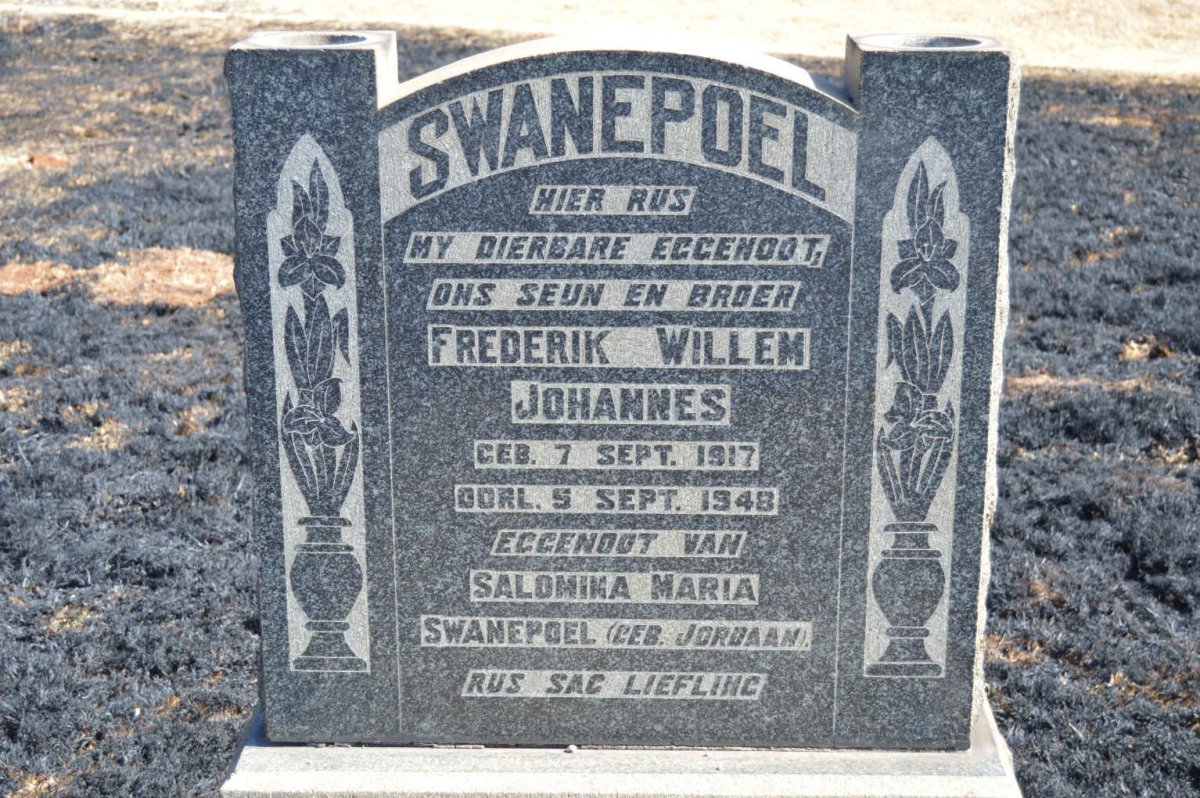 SWANEPOEL Frederik Willem Johannes 1917-1948