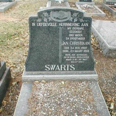 SWARTS Jan Christiaan 1902-1968