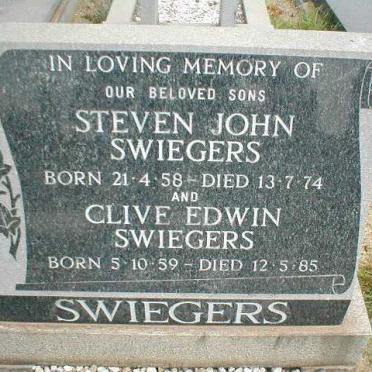 SWIEGERS Steven John 1958-1974 :: SWIEGERS Clive Edwin 1959-1985