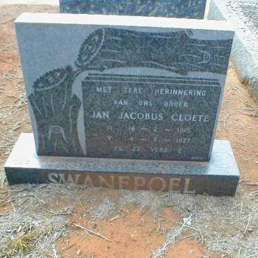 SWANEPOEL Jan Jacobus Cloete 1915-1977