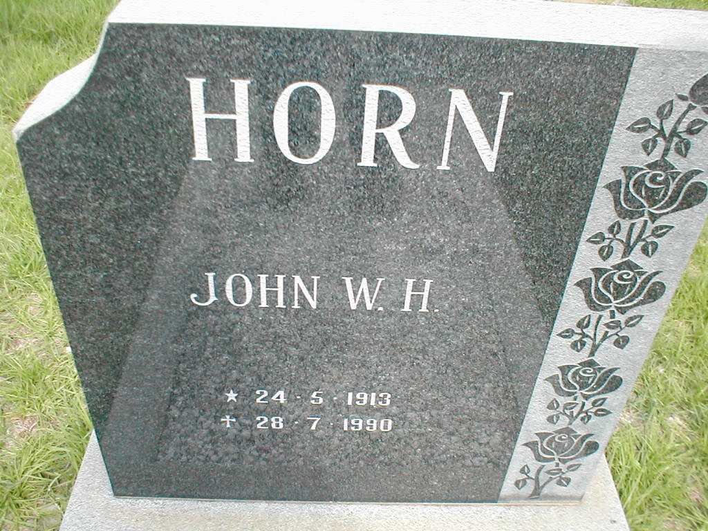 HORN John W.H. 1913-1990