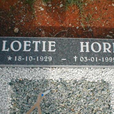 HORN Loetie 1929-1999