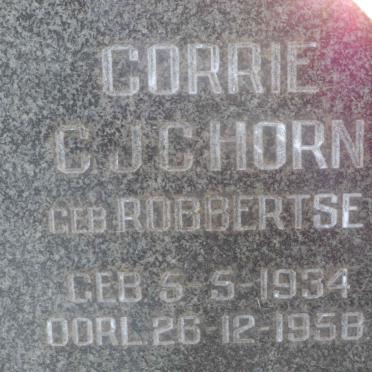 HORN C.J.C. nee ROBBERTSE 1934-1958